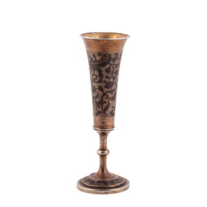 A Russian silver and niello champagne flute — image 1