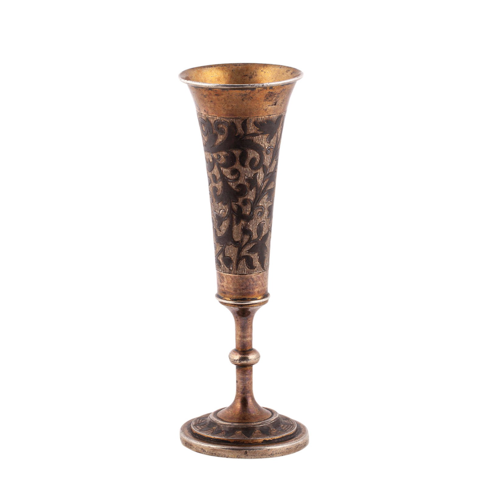 A Russian silver and niello champagne flute — image 2