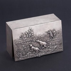 Russian cast silver-gilt cigar box — image 2