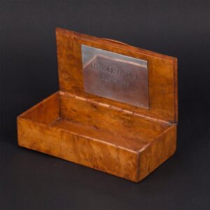 Russian cast silver and wood memorial box — image 3