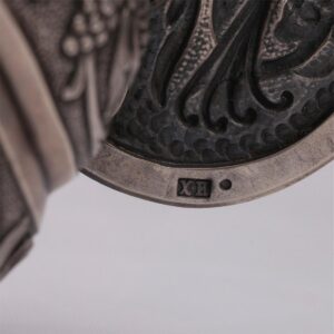 Unusual cast-silver kovsh. I. Khlebnikov — image 5