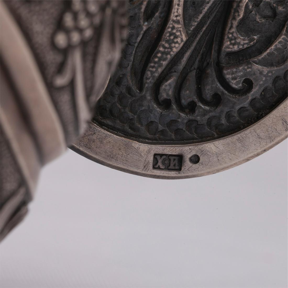 Unusual cast-silver kovsh. I. Khlebnikov — image 5