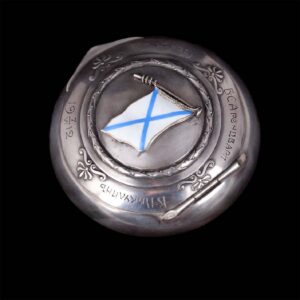 Russian silver snuff box with St Andrew flag — image 5