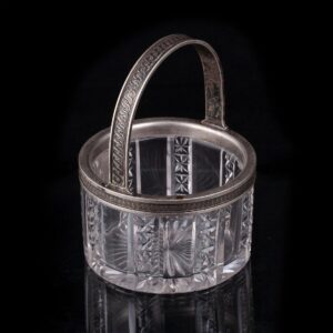 A Faberge silver and crystal candy bowl — image 2