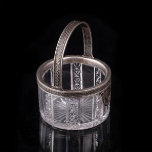 A Faberge silver and crystal candy bowl — image 3
