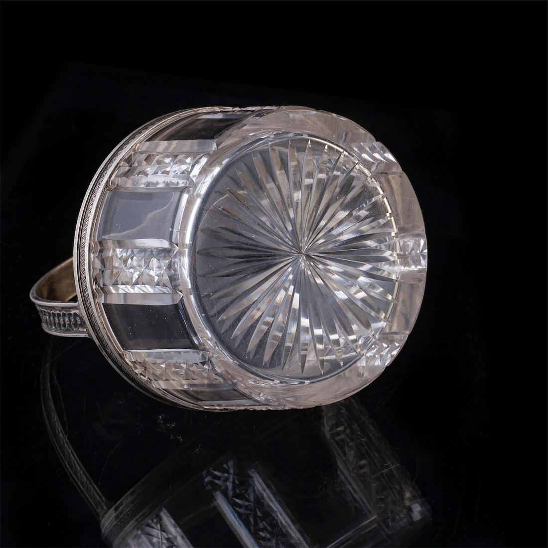 A Faberge silver and crystal candy bowl — image 4