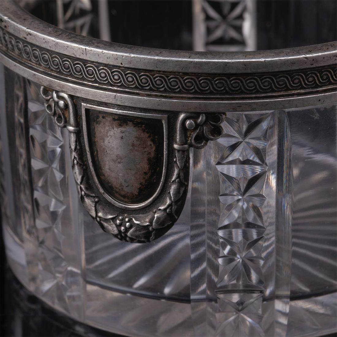 A Faberge silver and crystal candy bowl — image 7