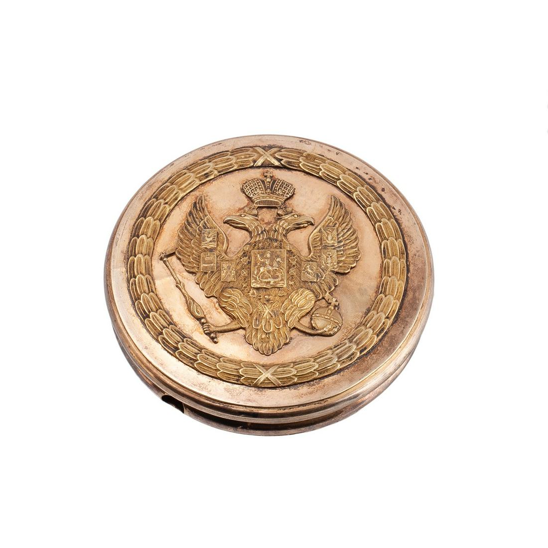 A Russian silver-gilt seal box. Moscow — image 1