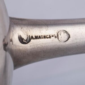 A Russian silver-plated kovsh with a cast figure — image 6