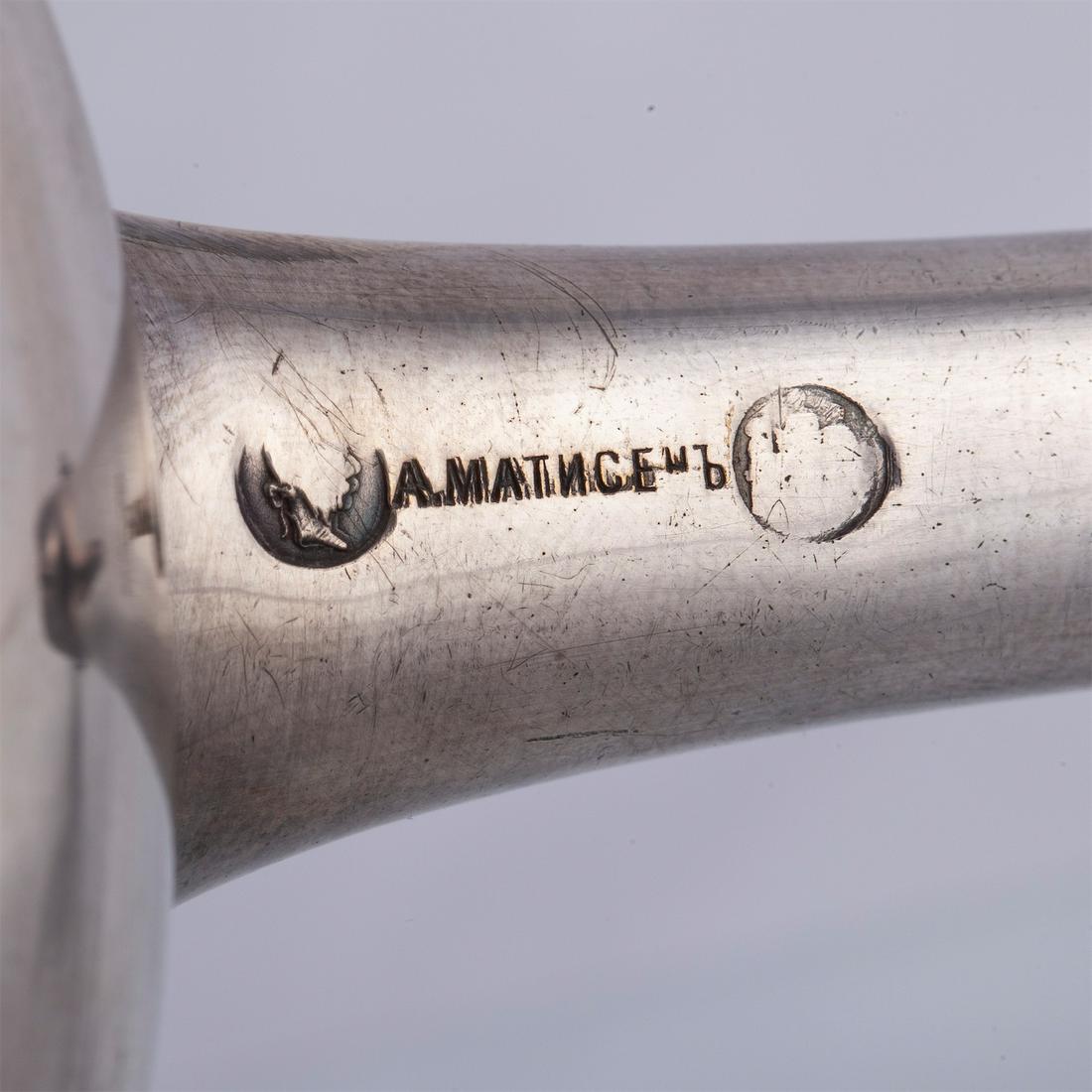 A Russian silver-plated kovsh with a cast figure — image 6