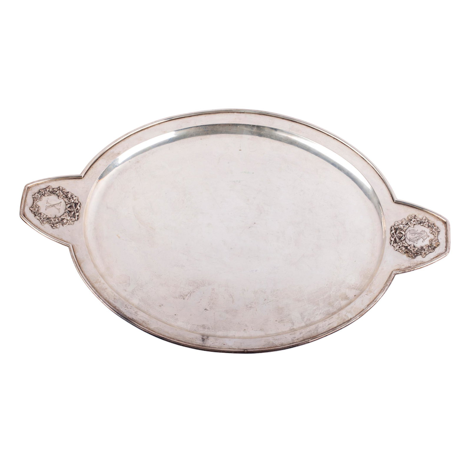A massive Russian silver tray. Lorie — image 1