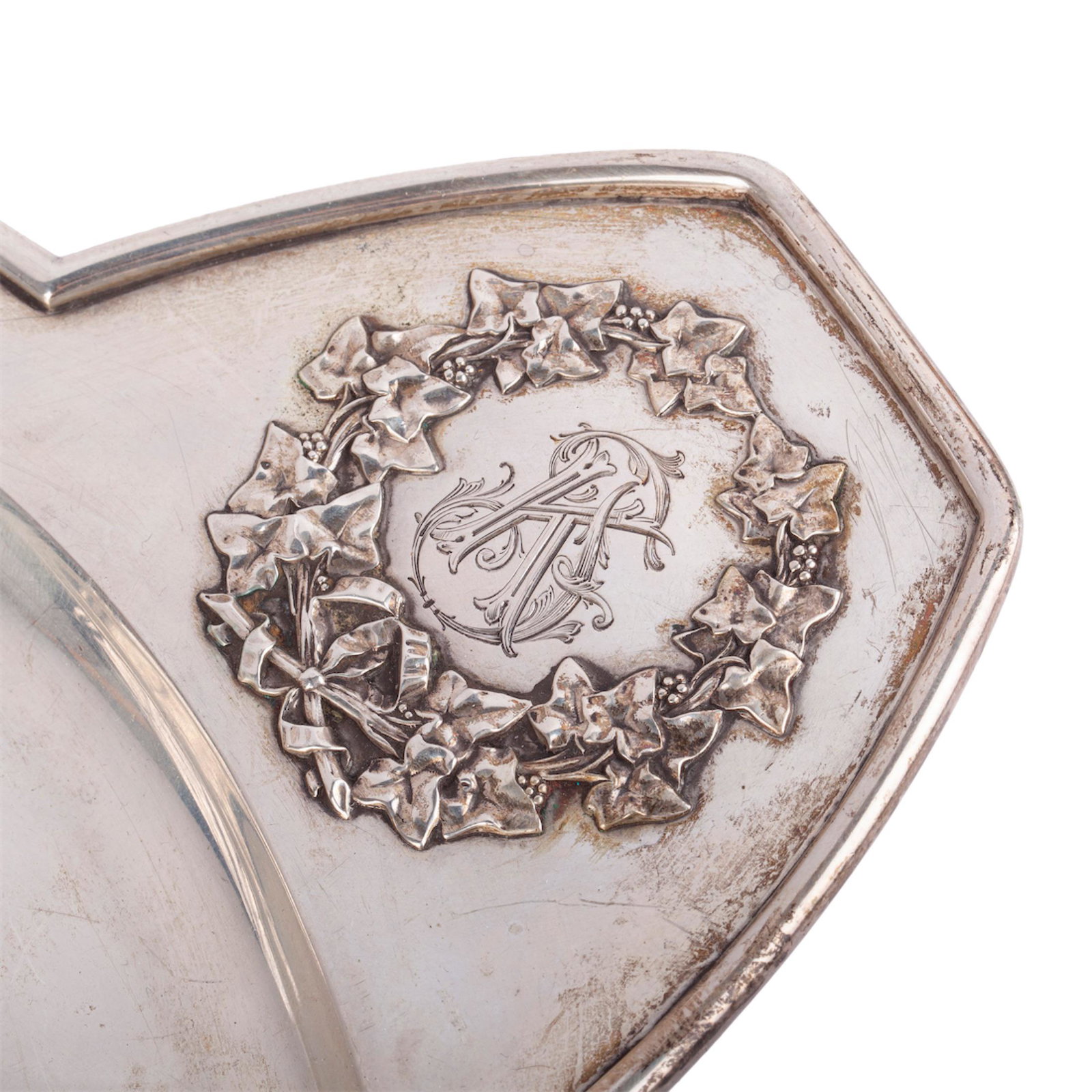 A massive Russian silver tray. Lorie — image 2