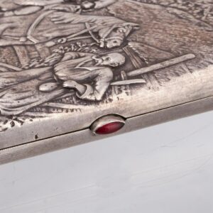 A Russian silver-gilt cigarette case. Moscow — image 2