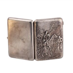 A Russian silver-gilt cigarette case. Moscow — image 4
