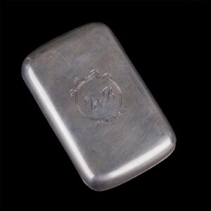 Faberge silver cigarette case with double-head eagle — image 2