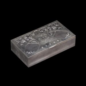 Russian art-noveau style silver-gilt cigar box — image 1