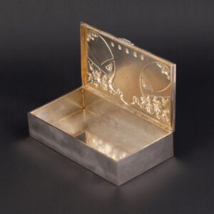 Russian art-noveau style silver-gilt cigar box — image 2