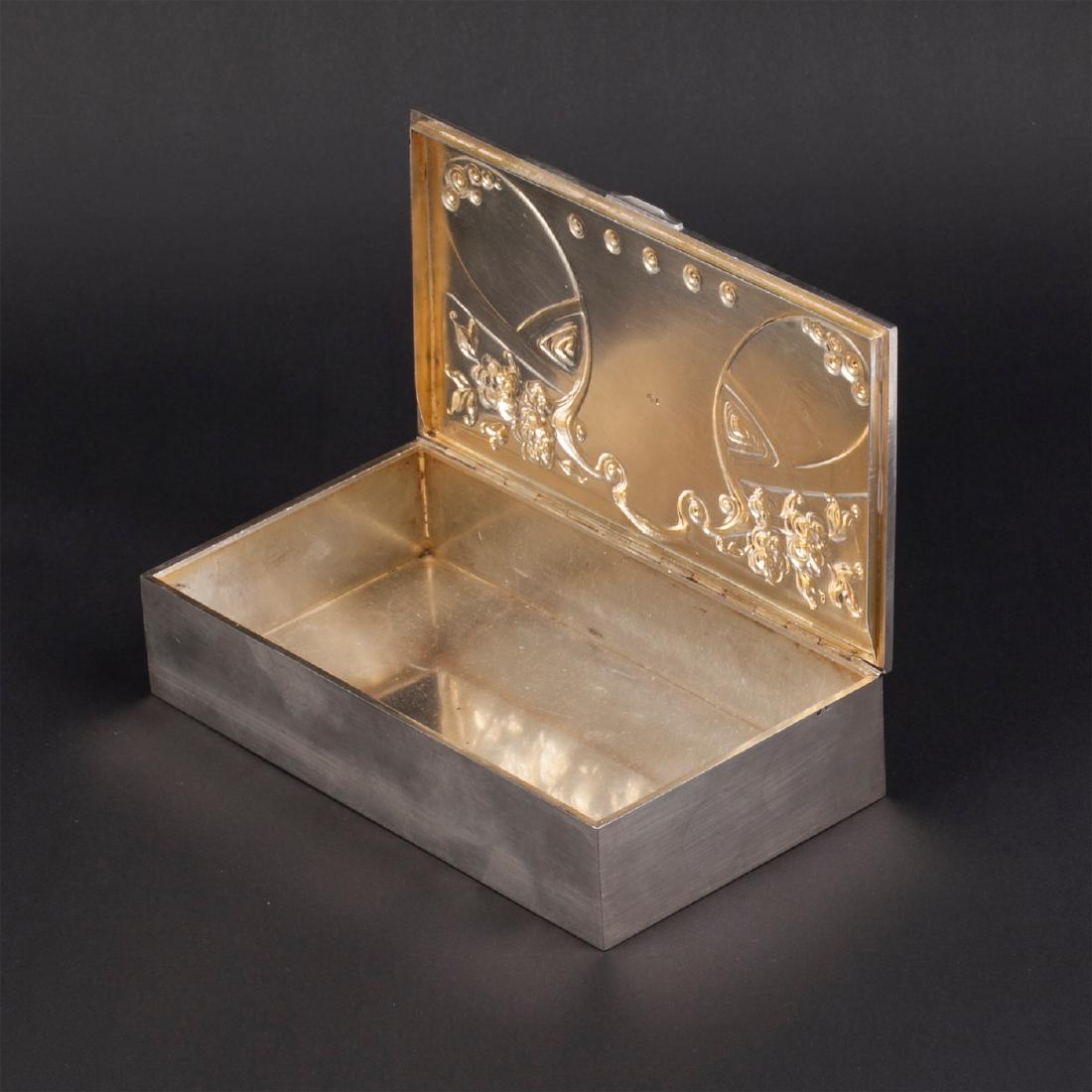 Russian art-noveau style silver-gilt cigar box — image 2