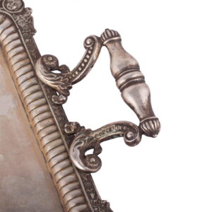 A Russian silver-gilt tray. Sazikov — image 2