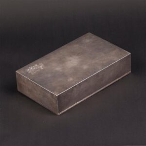 Russian cast silver-gilt cigar box "Boar Hunt" — image 4