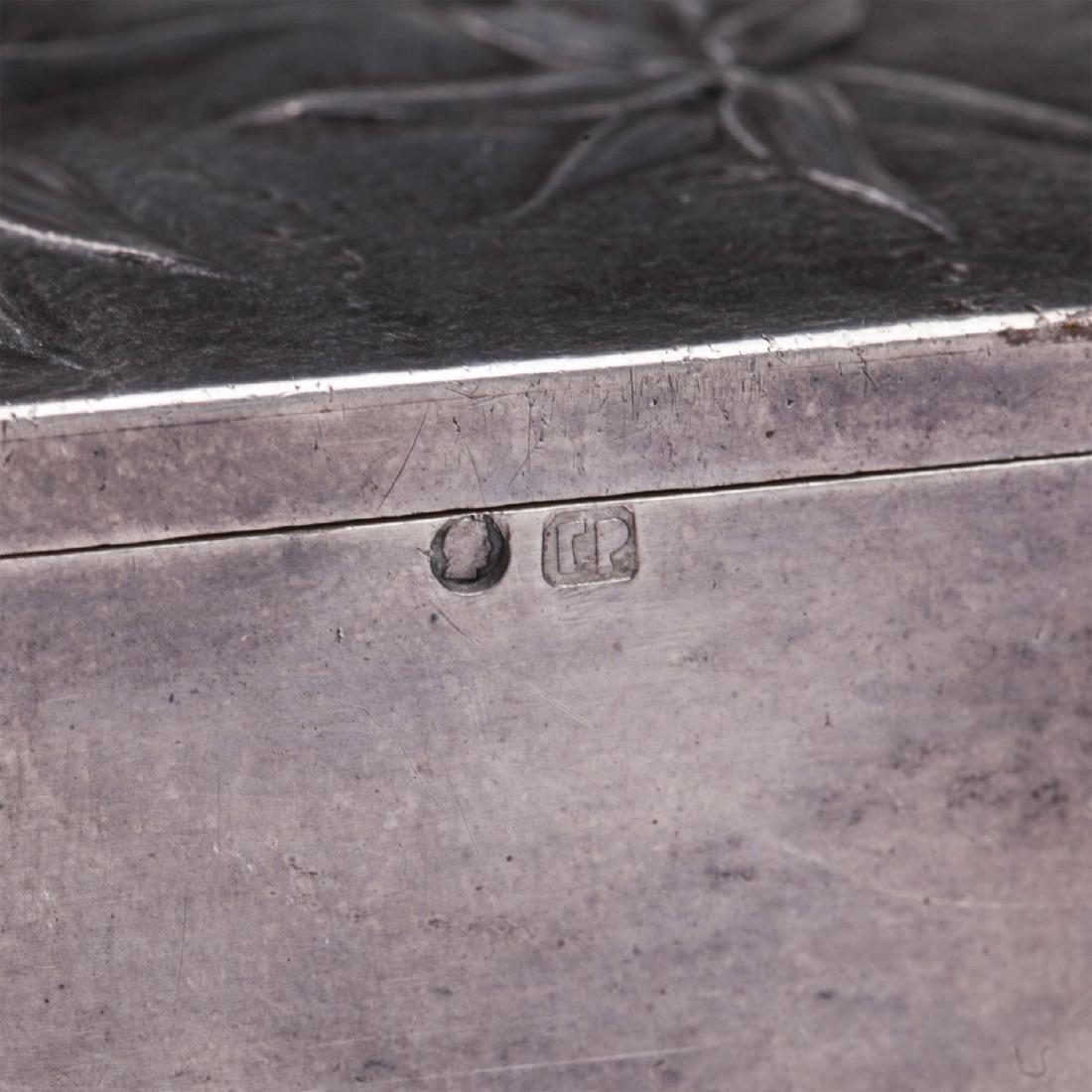 Russian cast silver-gilt cigar box "Boar Hunt" — image 7