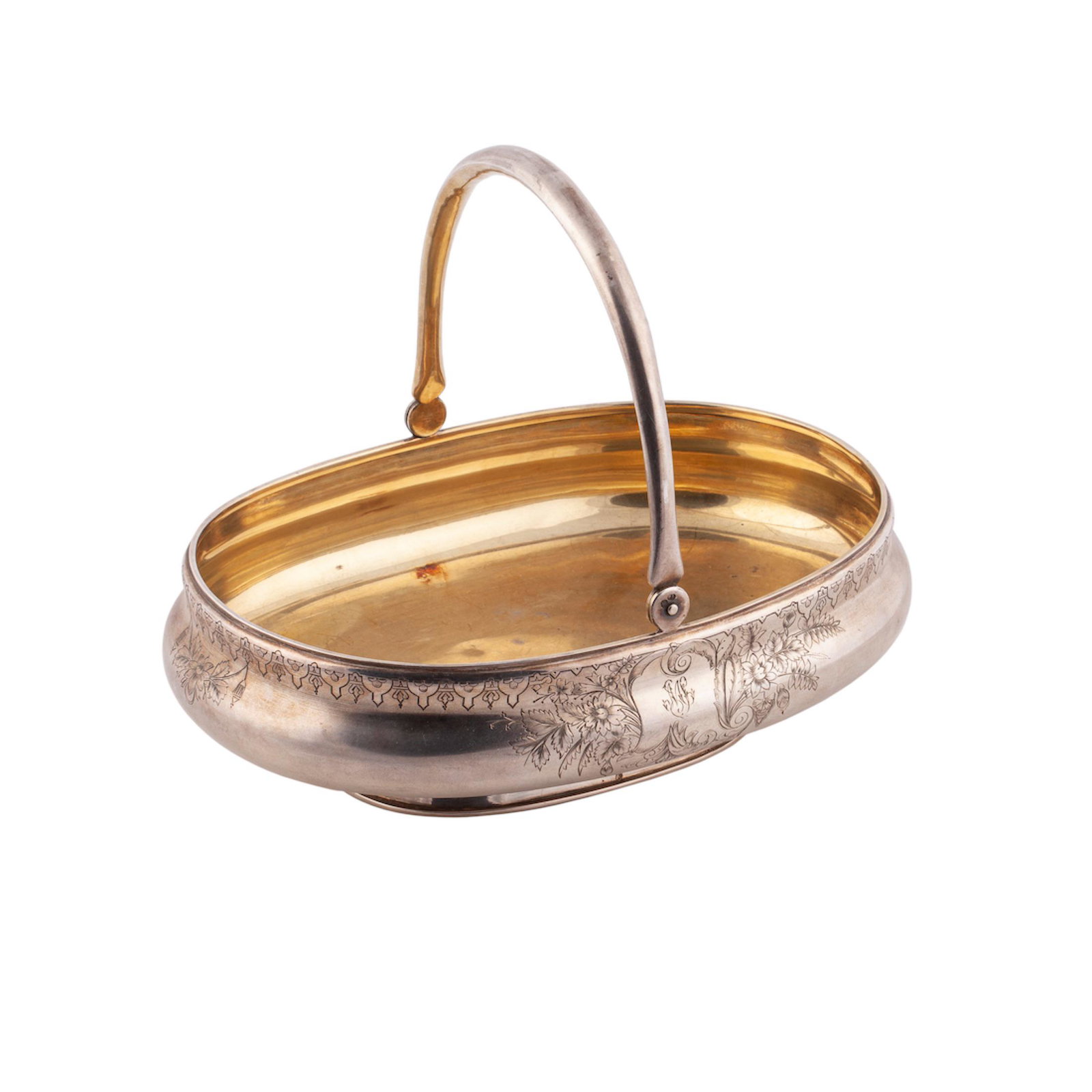 A Russian engraved silver-gilt candy bowl — image 1
