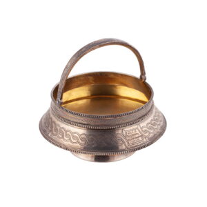 A Russian engraved silver-gild sugar-bowl — image 1