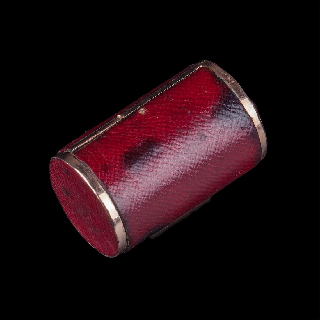 Russian gold and saffian leather box for rings — image 3