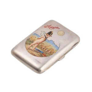 An elegant silver-gilt & enamel cigarette case — image 2