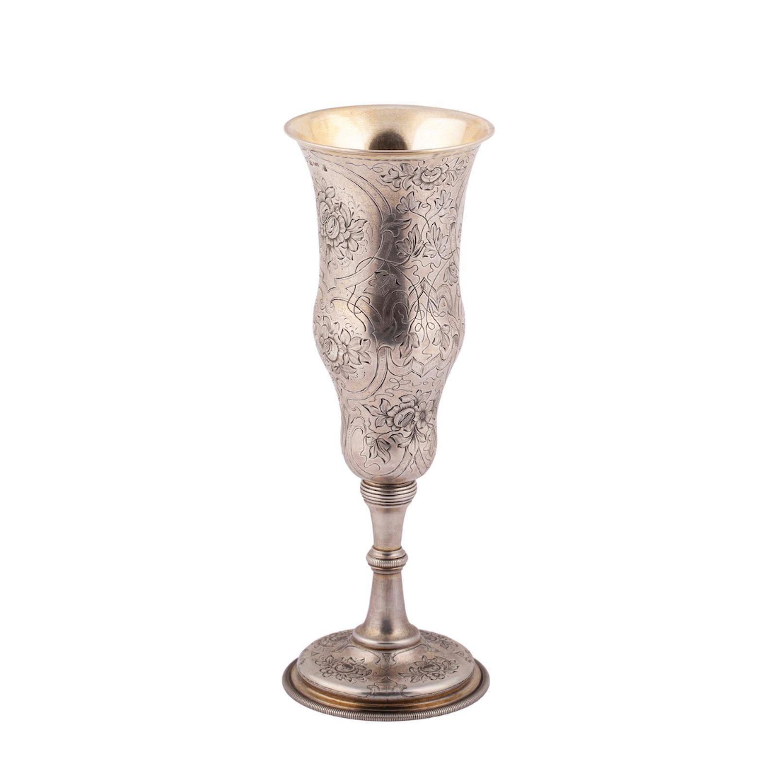 Russian silver-gilt goblet — image 1