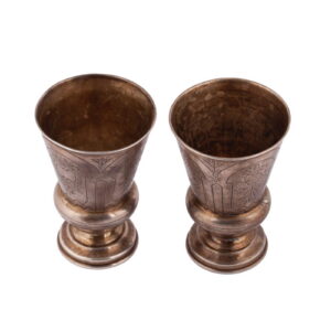 A pair of Russian silver goblets — image 2