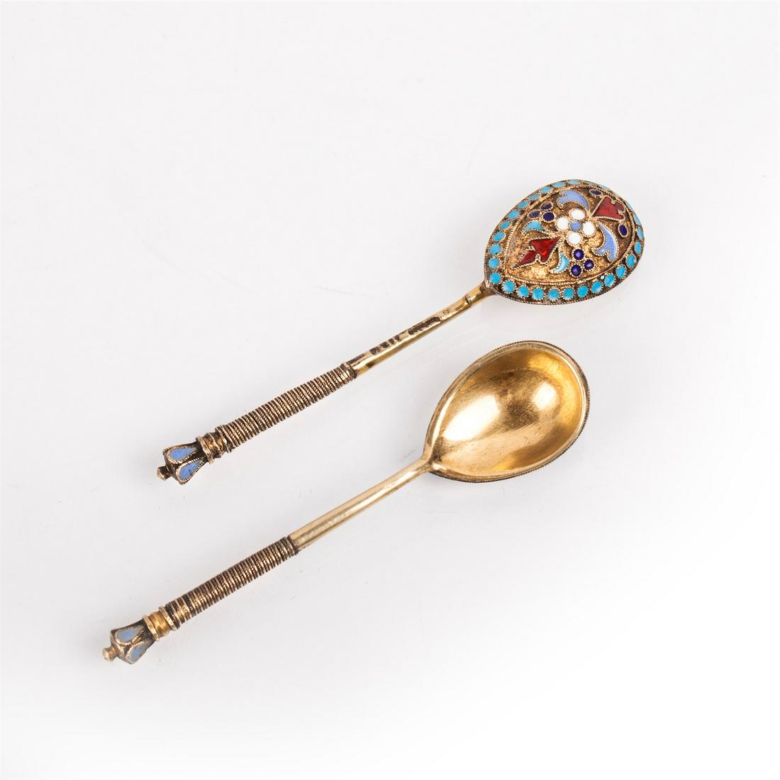 A pair of Ovchinnikov Russian salt cellars — image 2