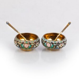 A pair of Ovchinnikov Russian salt cellars — image 3