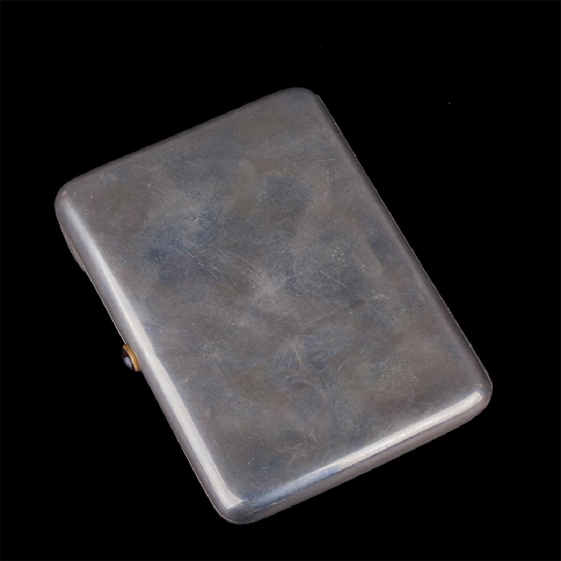 Rare Russian silver-gilt cigarette case — image 2