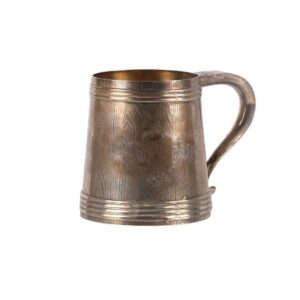 Massive Russian silver trompe l'oeil tankard — image 1