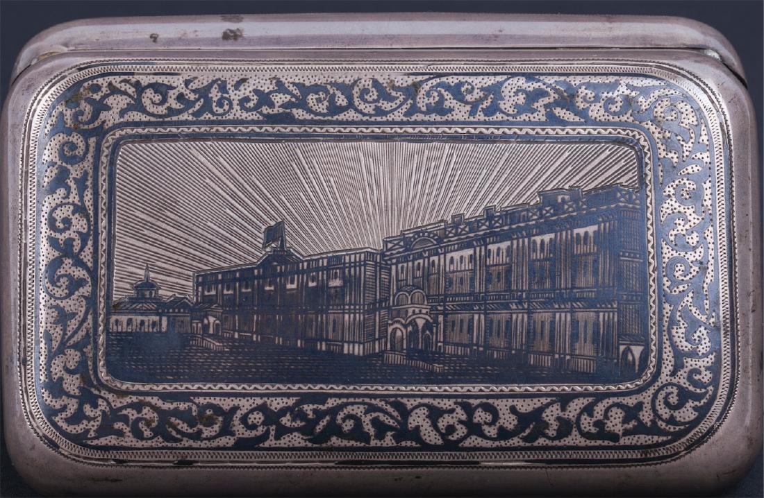 Russian cigarette case with a Winter Palace — image 6