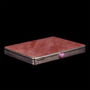 Soviet silver-gilt and quartzite cigarette case — image 3