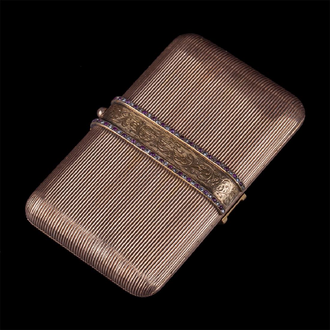 Russian gold cigarette case with a monogram — image 2