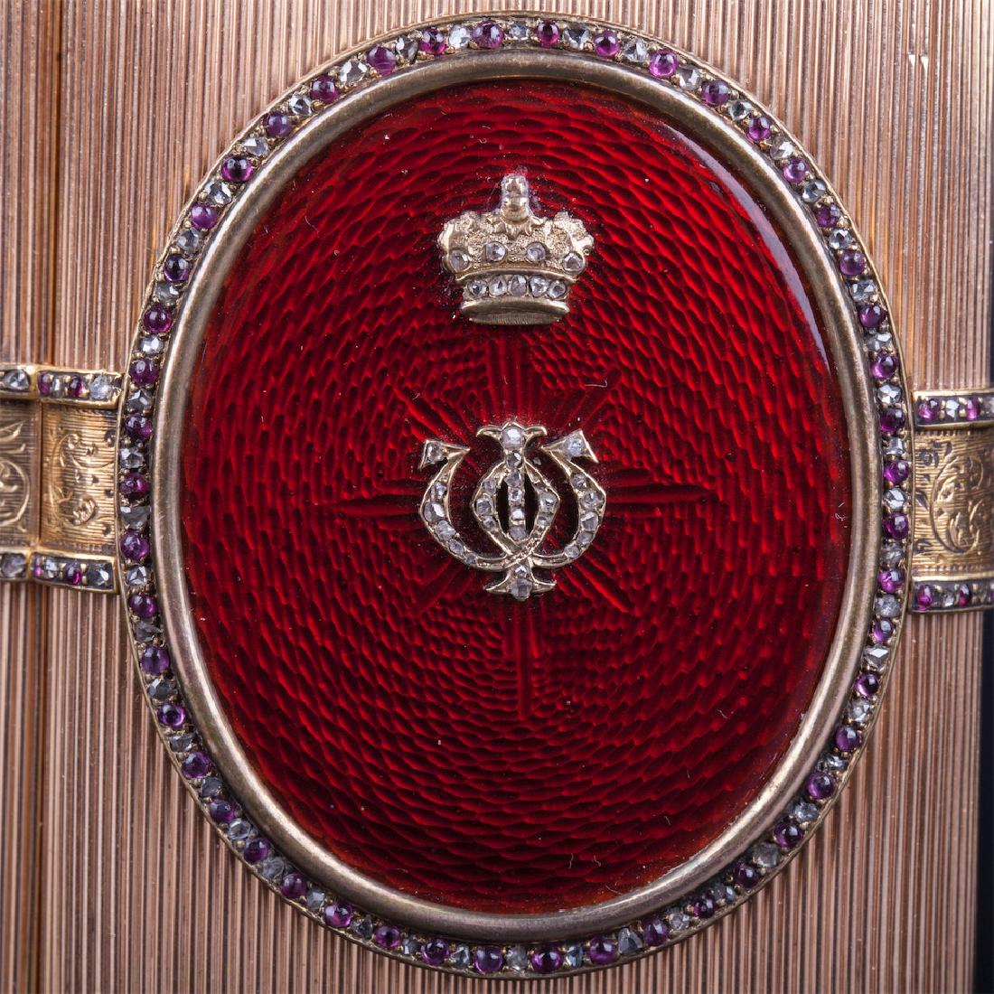 Russian gold cigarette case with a monogram — image 3