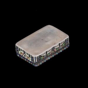 Russian silver and cloisonne enamel snuff box — image 3