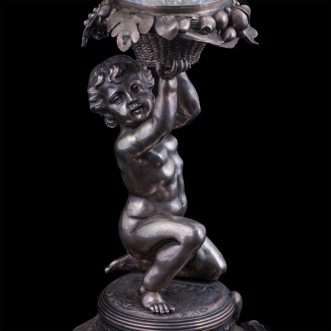 Russian silver and cut-glass vase — image 3