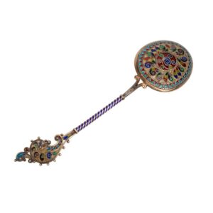 Russian plique -a-jour enamel jam spoon — image 2