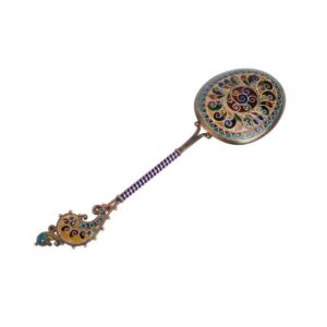 Russian plique -a-jour enamel jam spoon — image 2