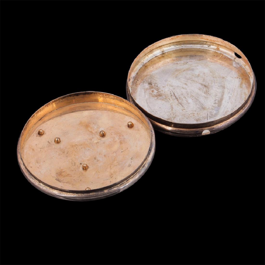 Russian silver-gilt seal box with double-headed eagle — image 2