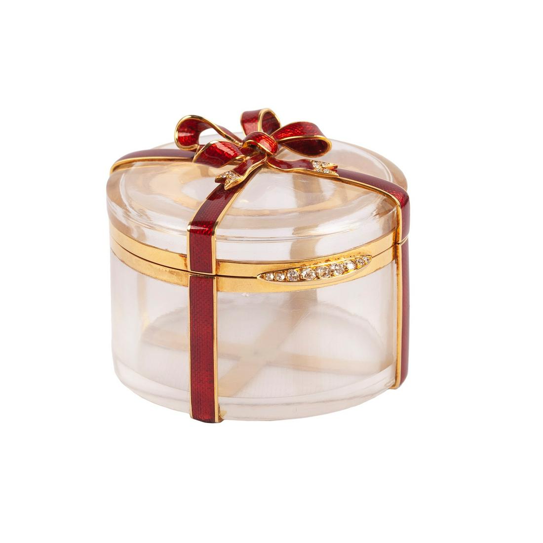 Faberge elegant gold & diamond bonbonniere — image 1