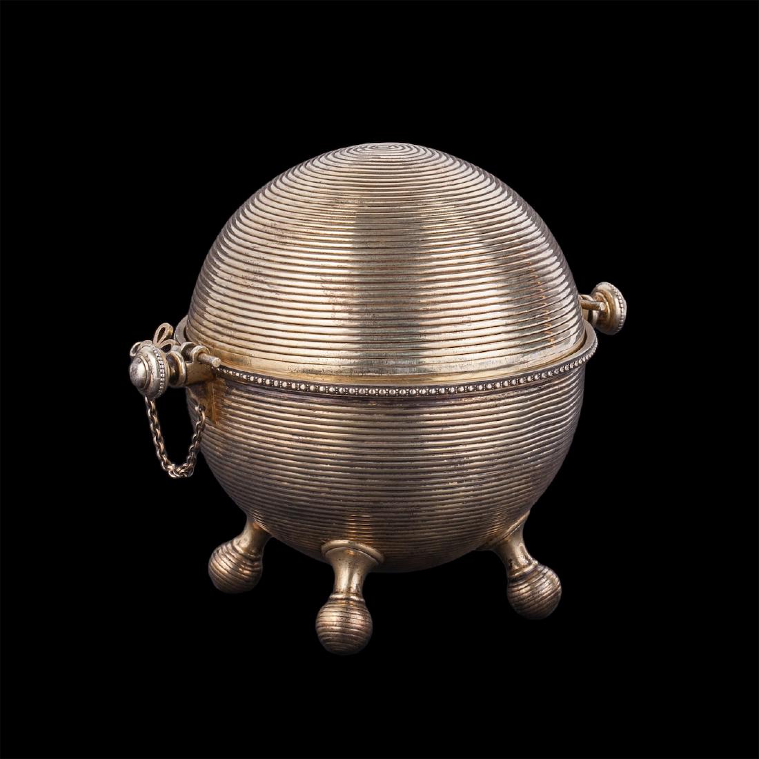 Faberge silver-gilt caviar bowl with a cooler — image 1