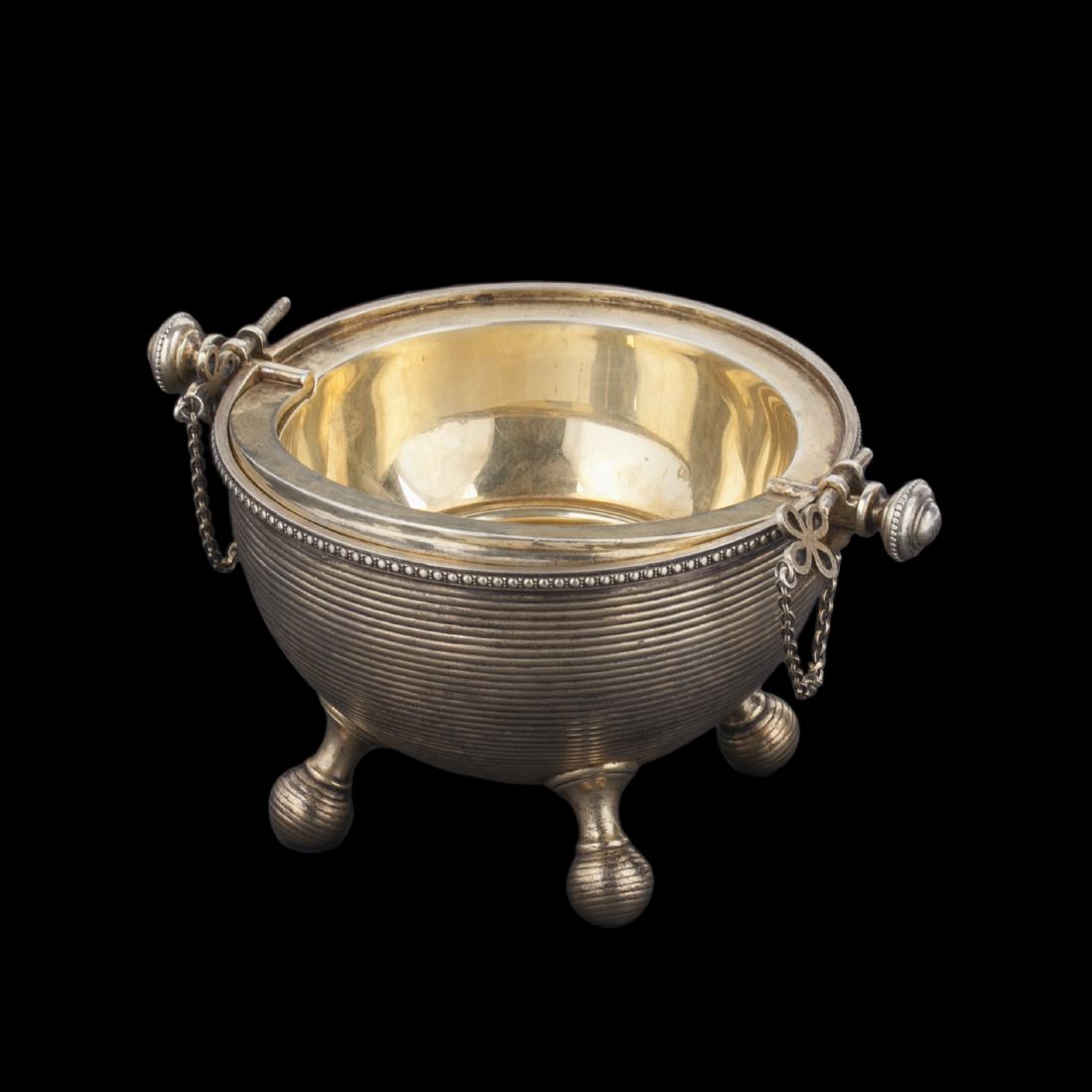 Faberge silver-gilt caviar bowl with a cooler — image 2