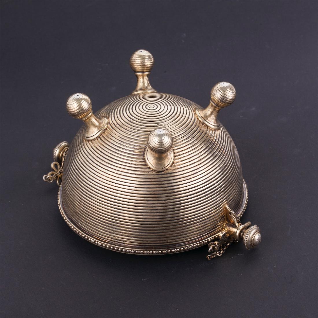 Faberge silver-gilt caviar bowl with a cooler — image 3