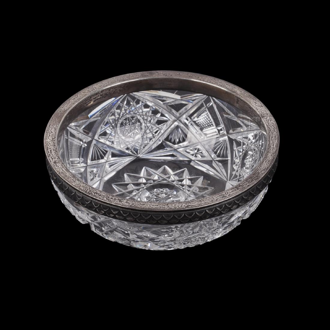 Russian silver & crystal vase with a"fish scale" — image 1