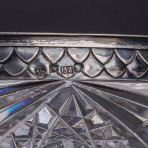 Russian silver & crystal vase with a"fish scale" — image 3